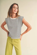 Striped Sleeveless Tee