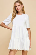 Summer Sky Scalloped Dress