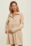 Tan Throw On Corduroy Dress