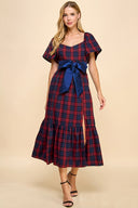 Countryside Chic Plaid Midi