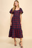 Countryside Chic Plaid Midi