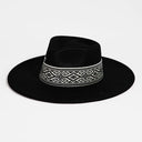 Tribal Pattern Ribbon Strap Fedora