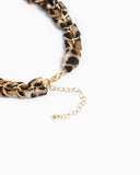 Leopard Scarf Chain Charm Necklace
