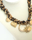 Leopard Scarf Chain Charm Necklace