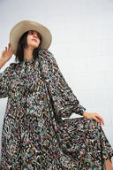 Vintage Printed Maxi Dress