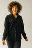 Warrensburg Textured Black Button Up Blouse