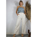 Cotton Twill Wide Leg Pants