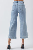 Wide Leg Cropped Jean w/ Clean Hem